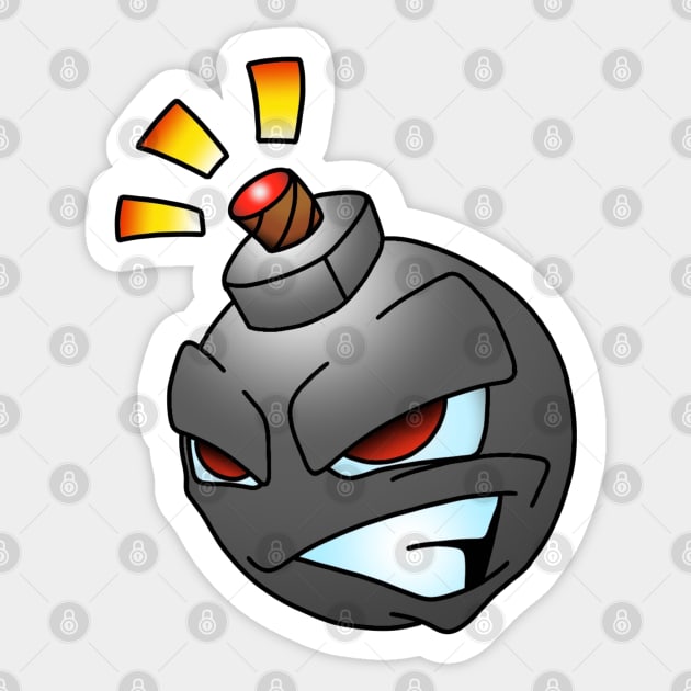 Grin and “bomb” it Sticker by servantsgraphix